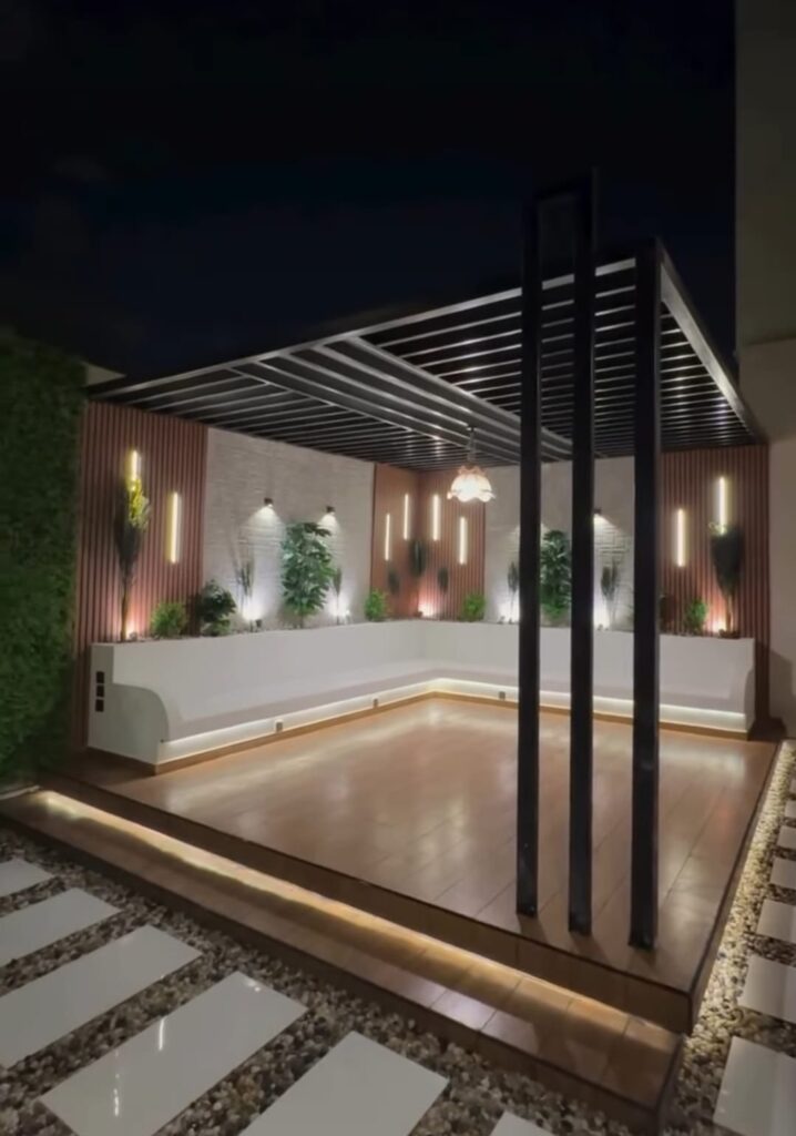 تنسيق حدائق في الحوش