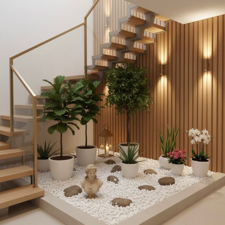 تصميم حدائق تحت الدرج