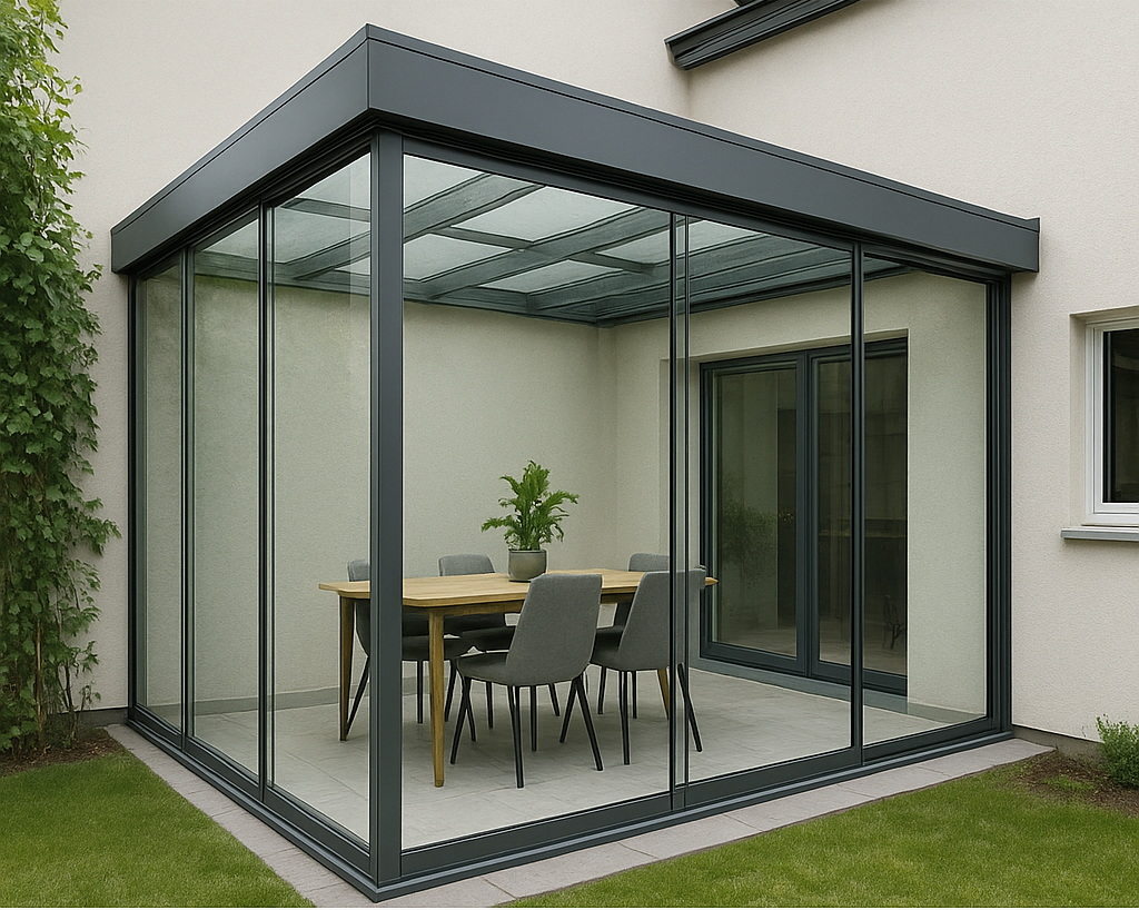 بناء غرفة زجاج