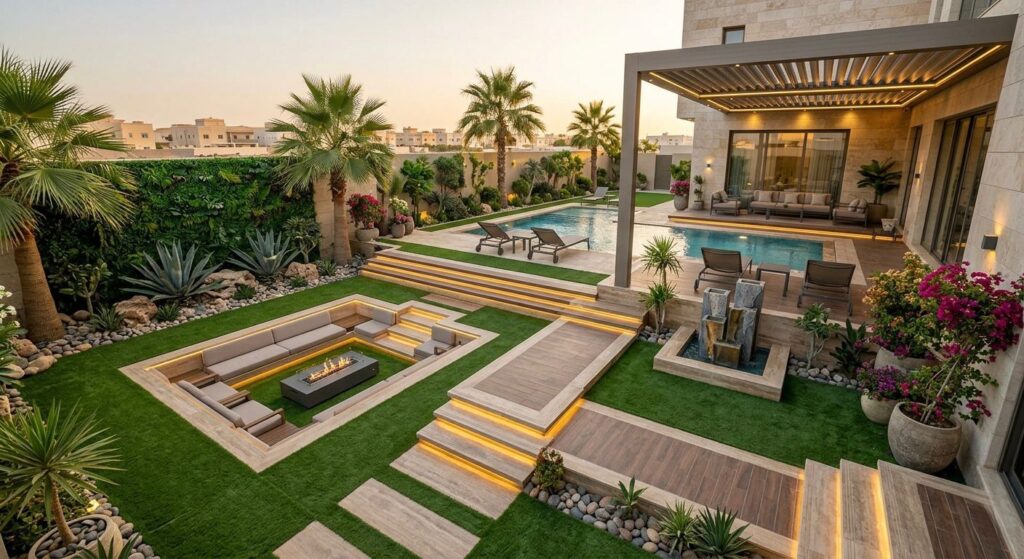 عشب صناعي شرق جدة