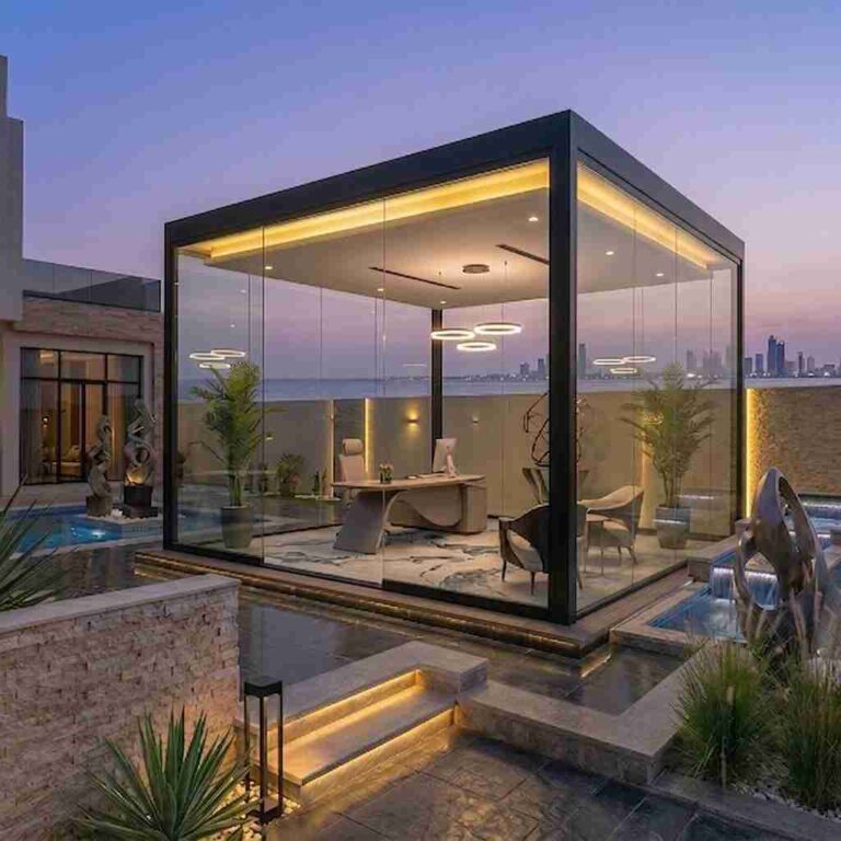 تصميم عصري غرف زجاج